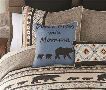 Momma Bear Square Pillow - Momma Bear