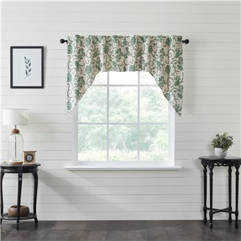 Dorset Green Floral Swag Set of 2 36x36x16