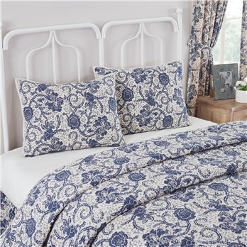 Dorset Navy Floral Standard Sham 21x27