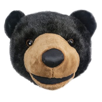 Carstens Plush Black Bear Large Trophy Head