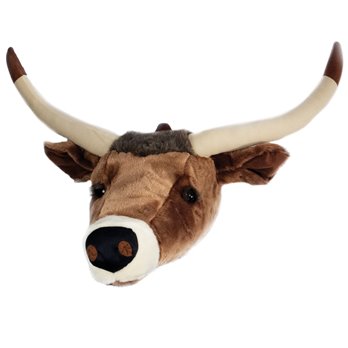 Carstens Plush Longhorn Cow Large Trophy Head