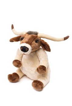 Carstens Large Longhorn Cow Plush Stuffed Animal 15"