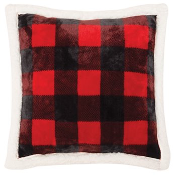 Carstens Red Lumberjack Plaid Throw Pillow 18" x 18"