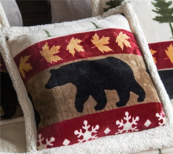 Carstens Tall Pines Rustic Cabin Throw Pillow 18" x 18"