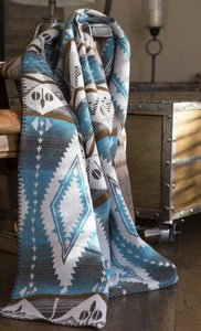 Carstens Turquoise Earth Southwestern Throw Blanket