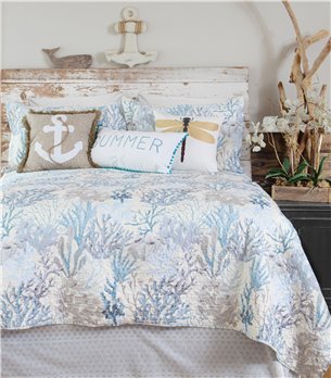 Summer Reef Coastal Quilt Set, Twin