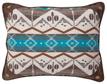 Turquoise Earth Stripe pillow