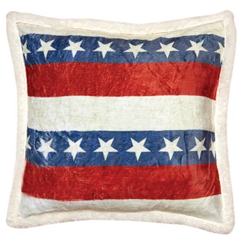 Americana Plush Sherpa Pillow