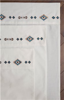 Carstens Embroidered Southwestern Sheet Set, Queen