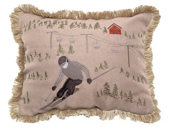 Skiing Pillow 16"x20"