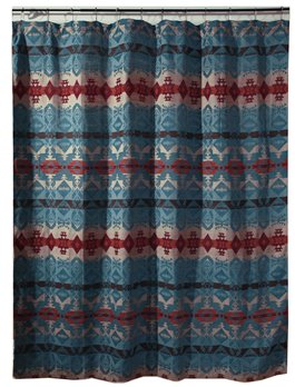 Carstens Turquoise Chamarro Southwestern Shower Curtain
