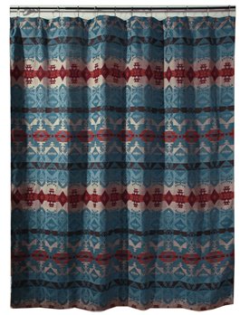 Carstens Turquoise Chamarro Southwestern Shower Curtain