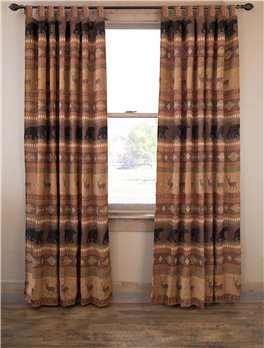 Carstens Autumn Trails Rustic Cabin Curtain Panels (Set of 2)