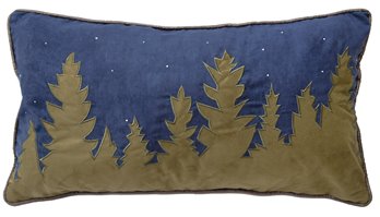 Night Woods Pillow 14"x26"