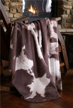 Carstens Cowhide Faux Leather Throw Blanket