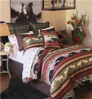 Carstens Ontario Wilderness Rustic Cabin 5-Piece Comforter Set, Queen