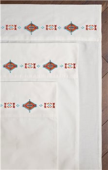 King Embroidered Taos Sheets
