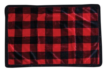 Lumberjack Plaid Red S/M - Black sherpa Dog Blanket