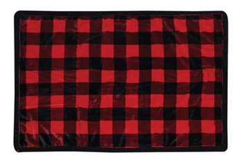 Lumberjack Plaid Red L/XL - Black sherpa Dog Blanket