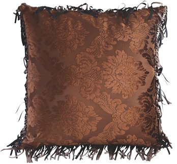 Mojave Brown Fringed Euro Sham 27" x 27"