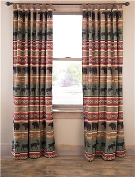 Carstens Backwoods Rustic Cabin Curtain Panels (Set of 2)