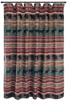 Carstens Backwoods Rustic Cabin Shower Curtain