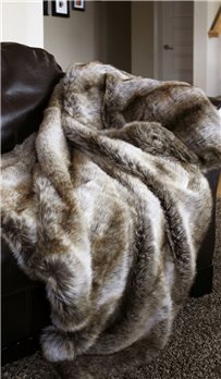 Carstens Chinchilla Faux Fur Throw Blanket