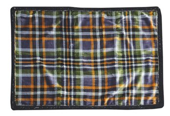 Gray Plaid S/M - Black sherpa Dog Blanket