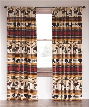 Carstens Hinterland Rustic Cabin Curtain Panels (Set of 2)