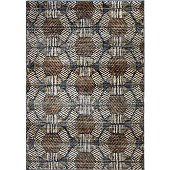 Textured Penny Blue 5'1"x7'6" Rug