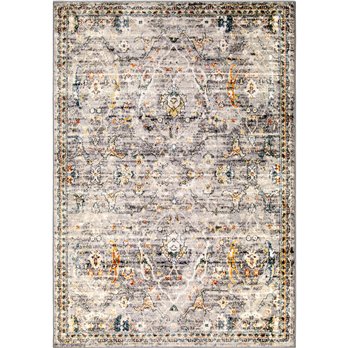 Ankara Field Distressed Grey Rug (5'3"x7'6")