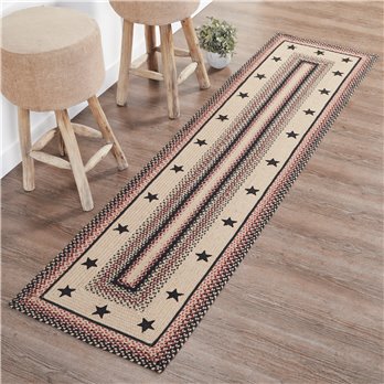 Colonial Star Jute Rug/Runner Rect w/ Pad 24x96