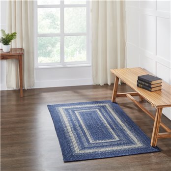 Great Falls Blue Jute Rug Rect w/ Pad 36x60