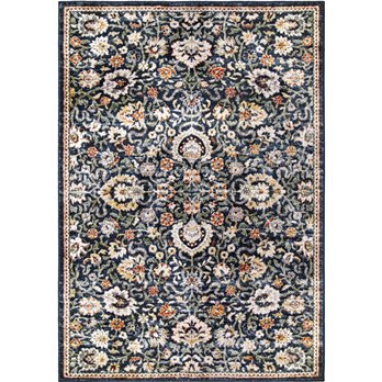 Tennyson Distressed Navy Rug (6'7" X 9'6")