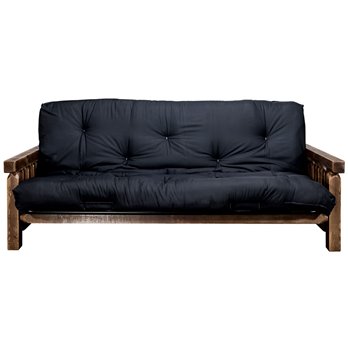 Homestead Futon Frame w/ Mattress - Stain & Clear Lacquer Finish