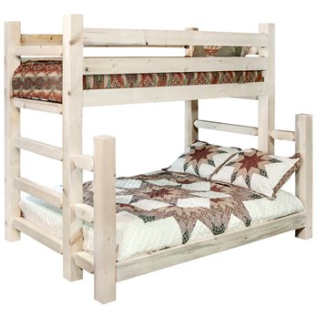 Homestead Twin over Full Bunk Bed - Clear Lacquer Finish