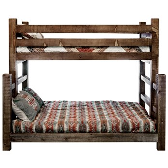 Homestead Twin over Full Bunk Bed - Stain & Clear Lacquer Finish