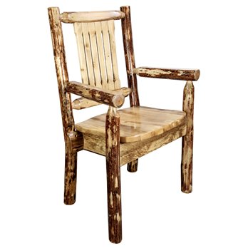 Glacier Captain's Chair w/ Ergonomic Wooden Seat