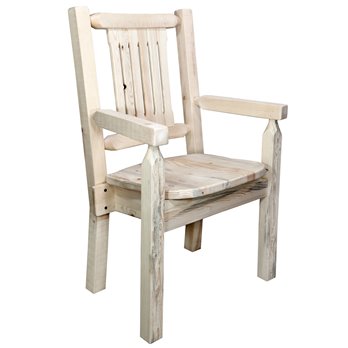 Homestead Captain's Chair w/ Ergonomic Wooden Seat - Clear Lacquer Finish