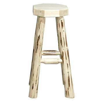Montana Counter Height Backless Barstool - Clear Lacquer Finish
