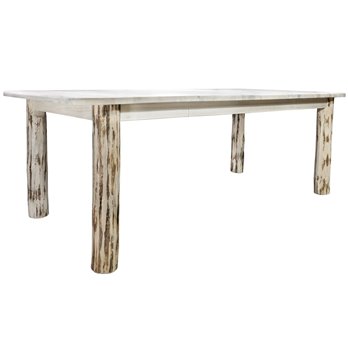 Montana 4 Post Dining Table w/ Two 18" Leaves - Clear Lacquer Finish