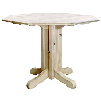 Homestead Center Pedestal Table - Clear Lacquer Finish