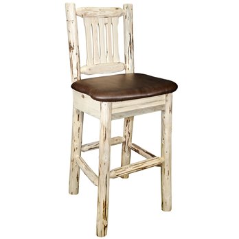 Montana Barstool w/ Back - Clear Lacquer Finish