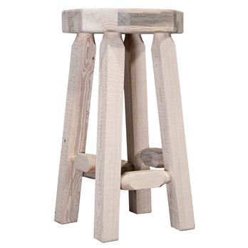 Homestead Counter Height Backless Barstool - Clear Lacquer Finish
