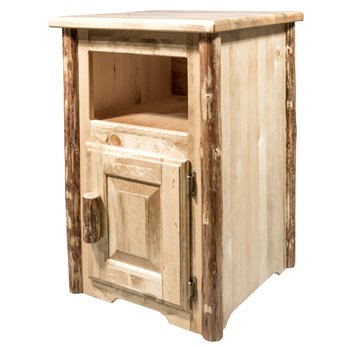 Glacier End Table w/ Right Hinged Door