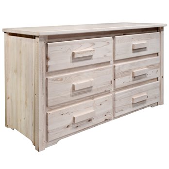 Homestead 6 Drawer Dresser - Clear Lacquer Finish