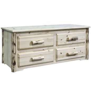 Montana 4 Drawer Sitting Chest - Clear Lacquer Finish