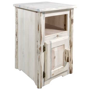 Montana End Table w/ Left Hinged Door - Ready to Finish