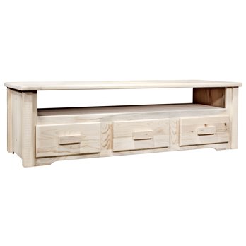 Homestead Sitting Chest/Entertainment Center - Clear Lacquer Finish