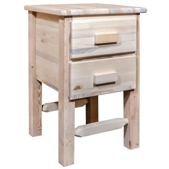 Homestead Nightstand w/ 2 Drawers - Clear Lacquer Finish